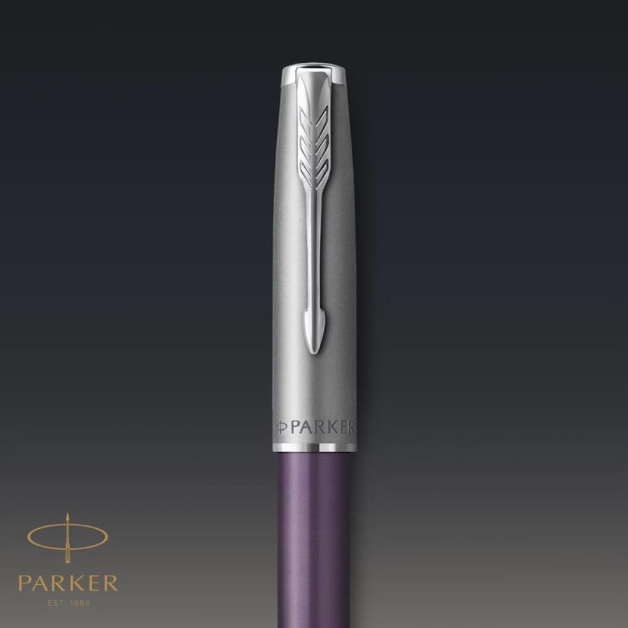 Parker Sonnet Essential Rollerball Pen Gift Box Violet Lacquer CT Finish