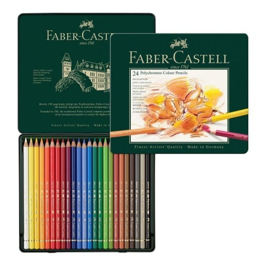 Faber Castell Polychromos colour pencil, tin of 24