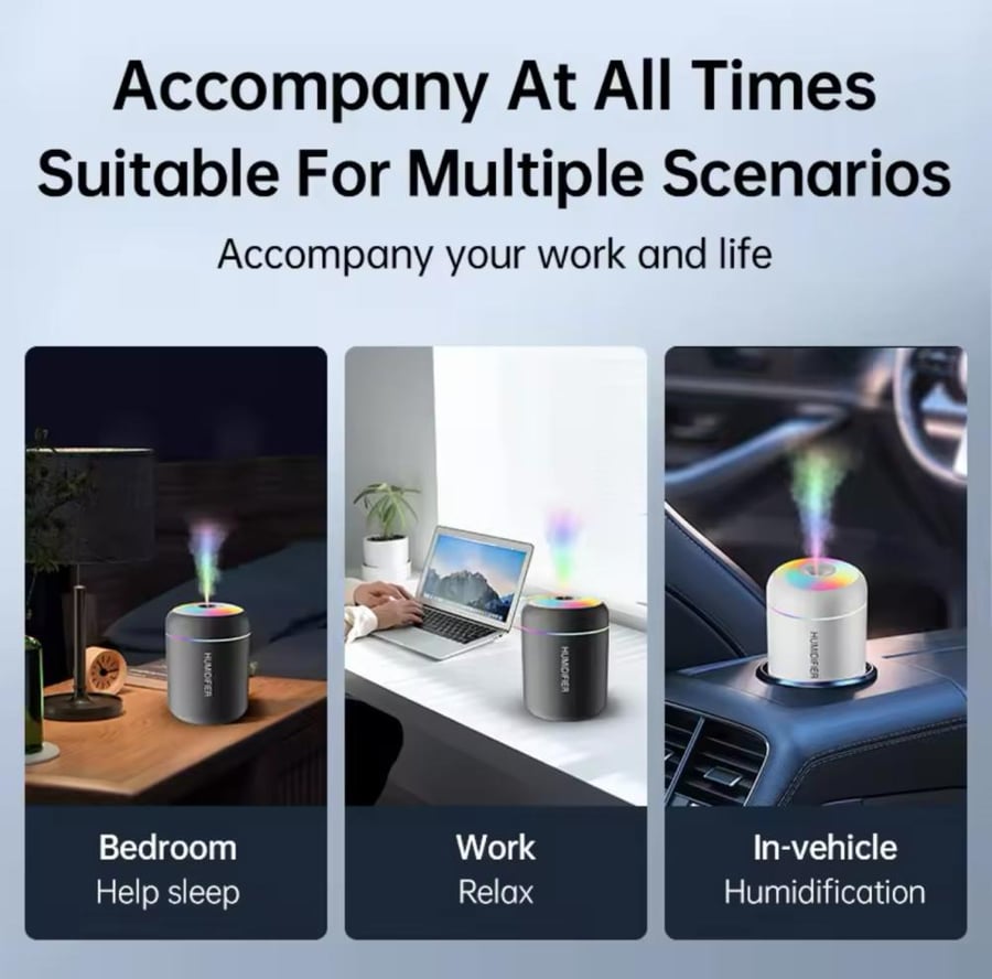 180ML Mini Air Humidifier USB Electric Aroma Diffuser Essential Oil Purifier Aromatherapy Mist Maker Lights For Car Home Bedroom -  180ML Mini Air Humidifier USB Electric Aroma Diffuser Essential Oil Purifier Aromatherapy Mist Maker Lights For Car Home Be