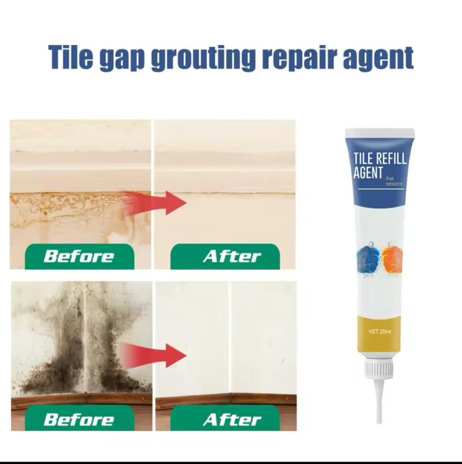 عبوة تعبئة فواصل البلاط 120ML، مادة تجميل الفواصل مقاومة للماء، حشو فواصل البلاط، غراء مانع للتسرب، إصلاح الغراء الخزفي، تعبئة فواصل الأرضيات -  120ML Tile Gap Refill Beauty Seam Waterproof Agent Grouting Fill Tile Glue Sealer Repair Ceramic Glue Floor Ga