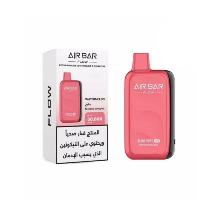 سحبة اير بار فلو 30 الف سحبة نيكوتين 20 مجم بطيخ - AIR BAR FLOW 30k Puffs 20mg