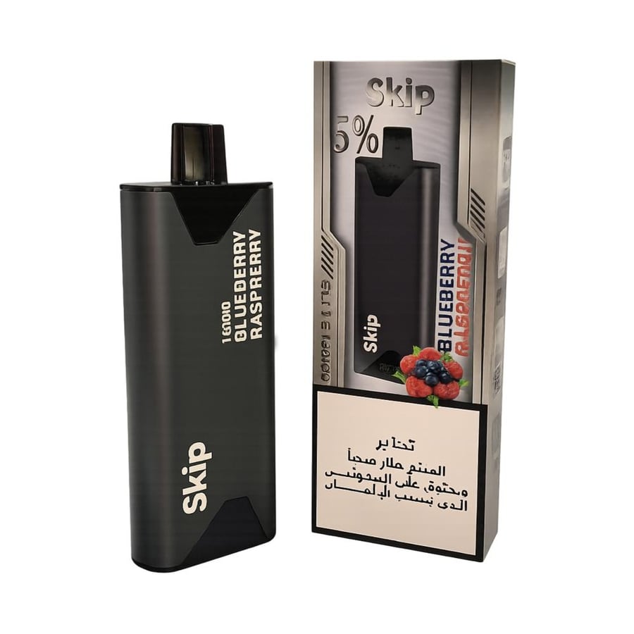 سحبة اسكيب بلوبيري رازبيري 50نكتين 16000 الف Skip Blueberry Raspberry Disposable Vape