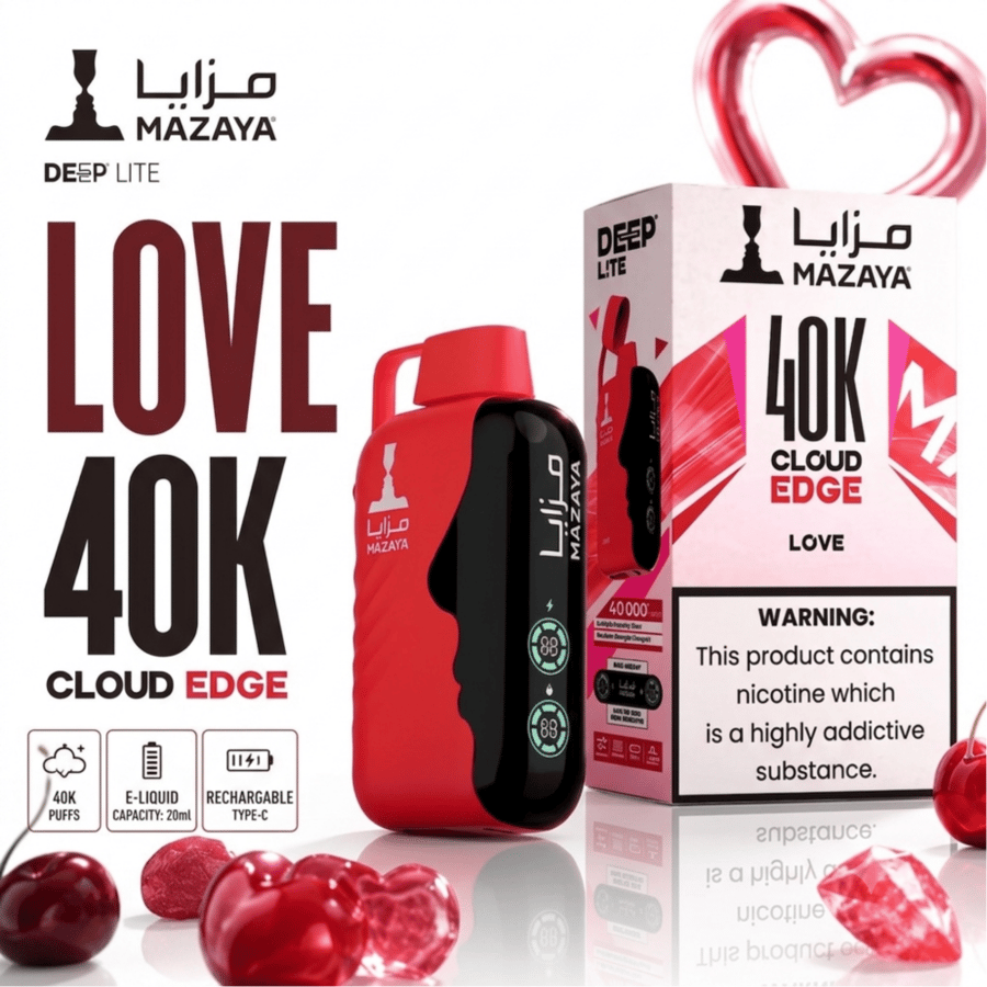 سحبة مزايا كلاود ايدج 40000 الف لوف 50نكتين mazaya cloud edge 40k puffs love