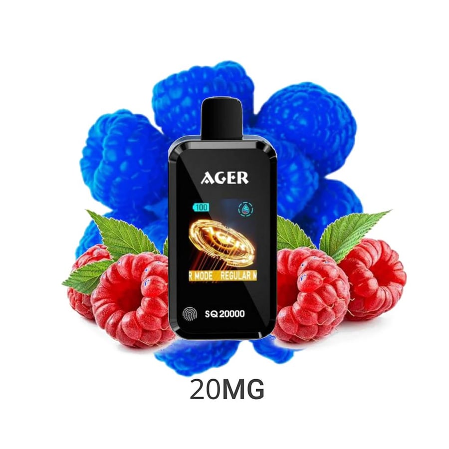 سحبة اجير اس كيو 20000 سحبة 20نكتين بيري رازبيري AGER SQ 20000 PUFFS BERRY RASPBERRY