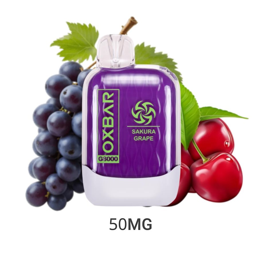 سحبة جي 8000 من اوكس بار 50MG OXBAR G8000عنب ساكورا