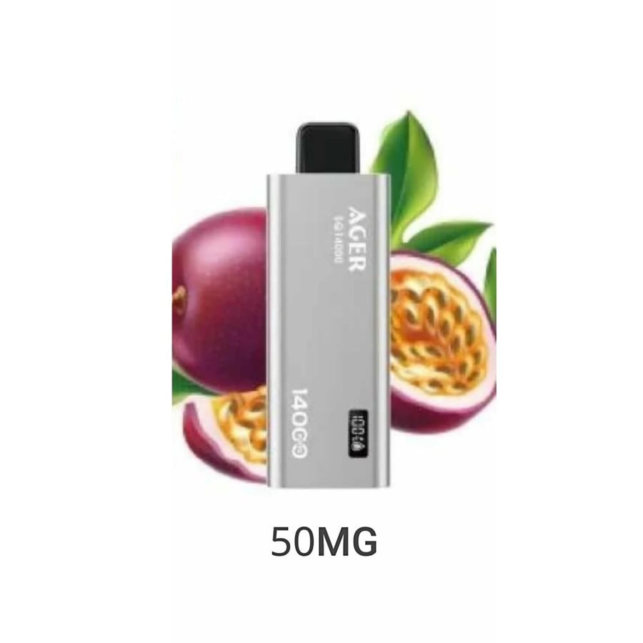 سحبة اجير اس كيو 14000 سحبة 50نكتين باشن فروت AGER SQ 14000 PUFFS PASSION FRUIT