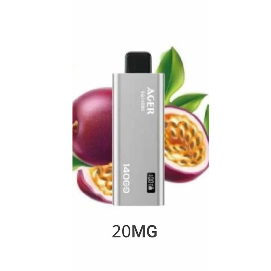 سحبة اجير اس كيو 14000 سحبة 20نكتين باشن فروت AGER SQ 14000 PUFFS PASSION FRUIT