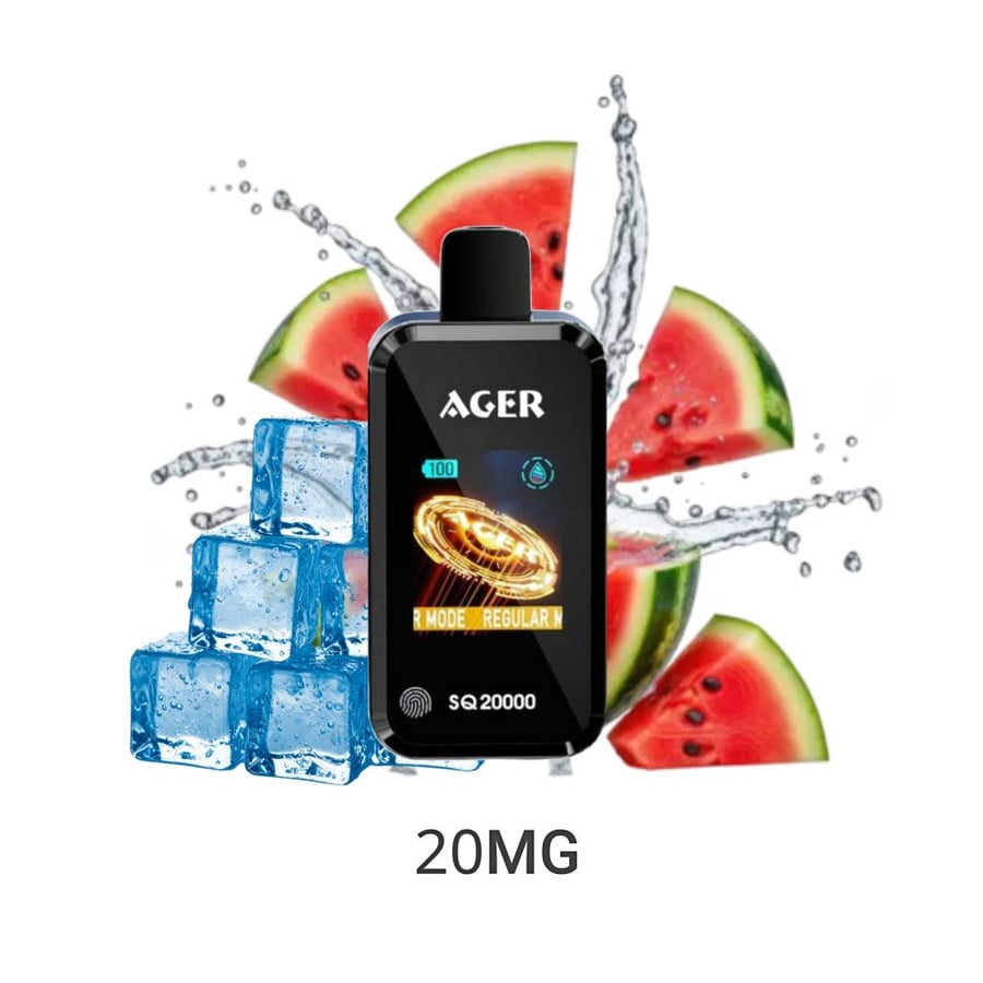 سحبة اجير اس كيو 20000 سحبة 20نكتين لوش ايس AGER SQ 20000 PUFFS LUSH ICE