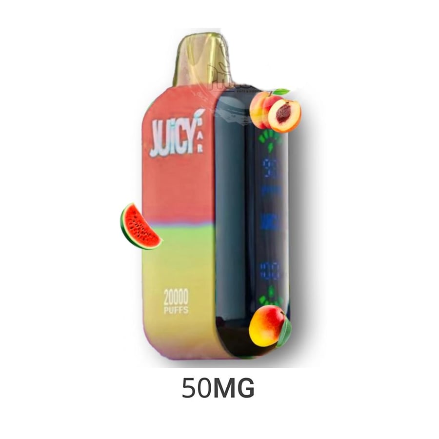 سحبة جوسي بار فيب 20000 موشة 50نكتين خوخ مانجو بطيخ JUICE BAR 20000 PUFFS PEACH MANGO WATERMELON