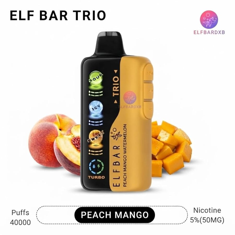 سحبة الف بار مانجو خوخ  40 ألف 50 نيكوتين — Elf Bar 40K 50 Nicotine