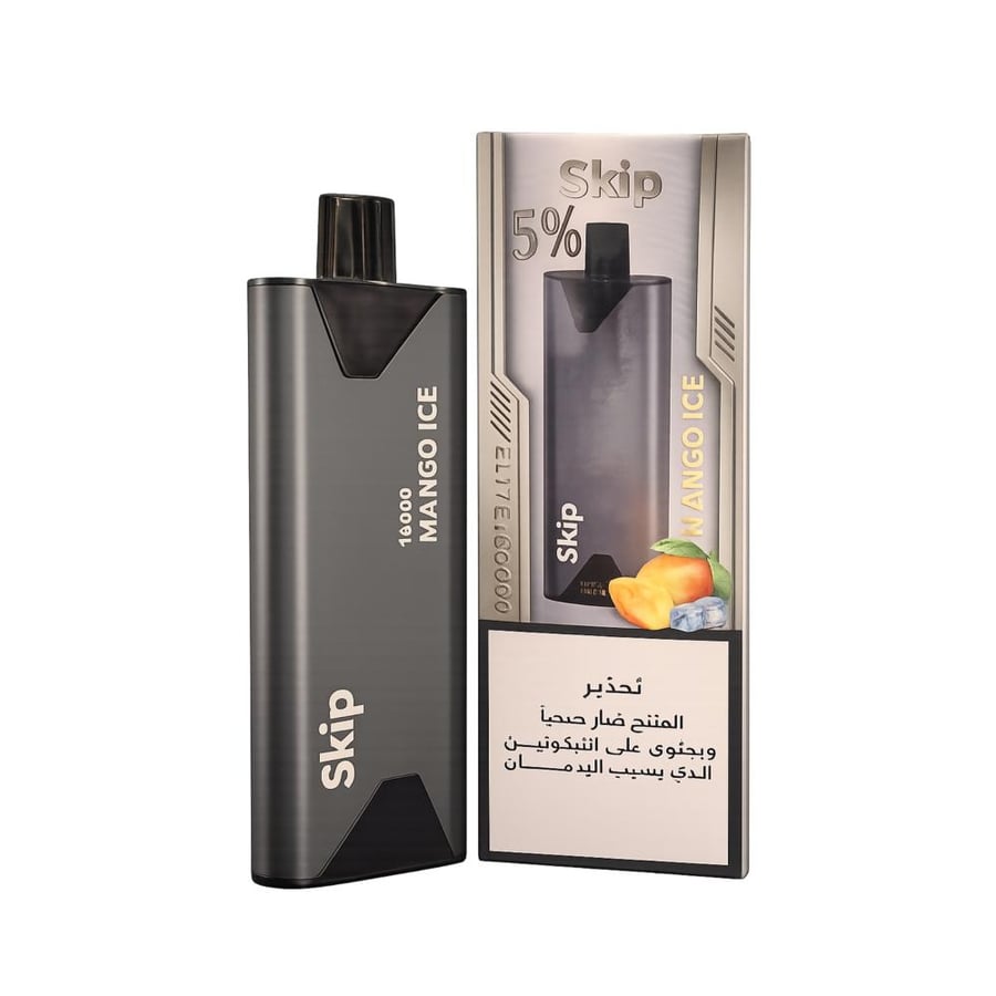 سحبة اسكيب مانجو ايس 50نكتين 16000 الف Skip Mango Ice Disposable Vape