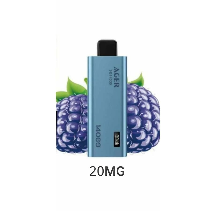 سحبة اجير اس كيو 14000 موشة20نكتين بنكهة بلوبيري رازبيري توت AGER SQ 14000 PUFFS BLUEBERRY RASPBERRY