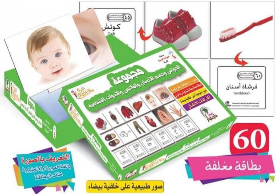 مجموعة الحواس وجسم الانسان والادوات الشخصية