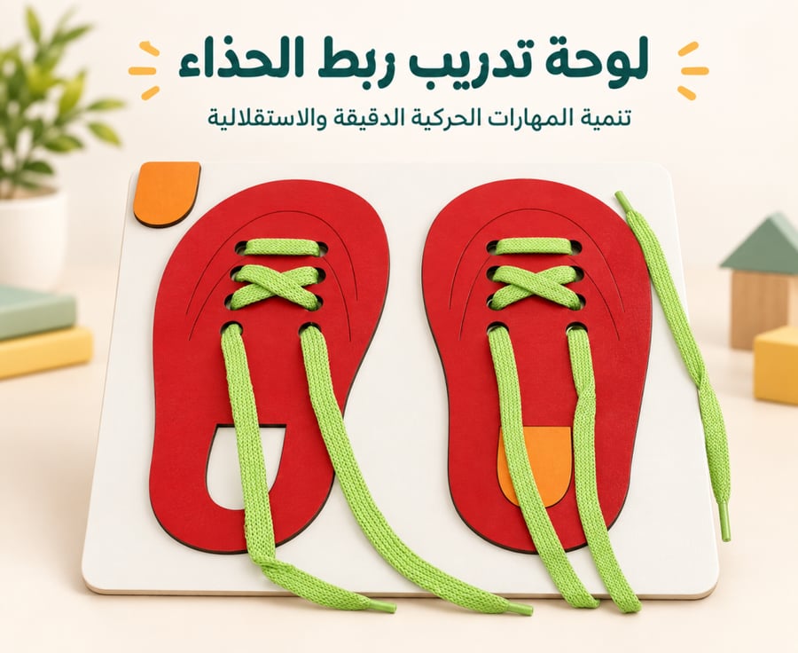 لوحه تدريب ربط الحذاء