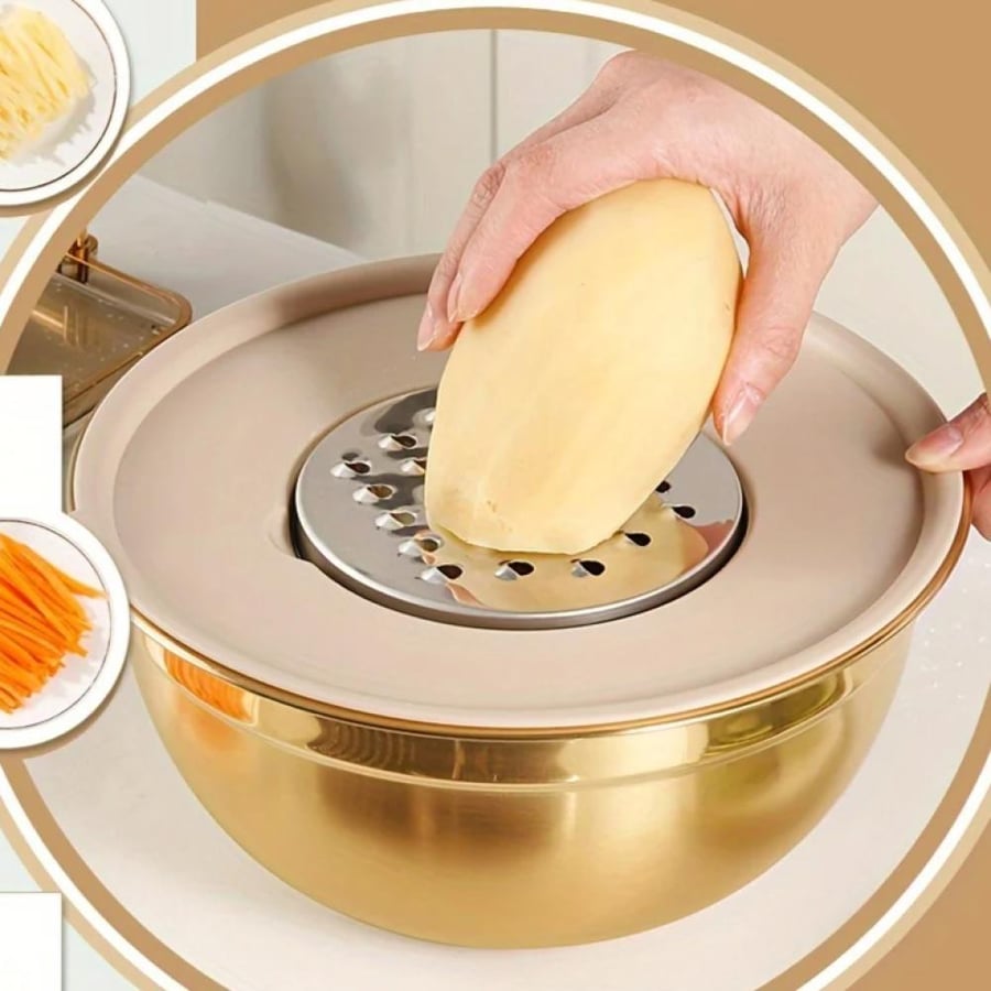 طقم أوعية خلط ستانلس 10 قطع