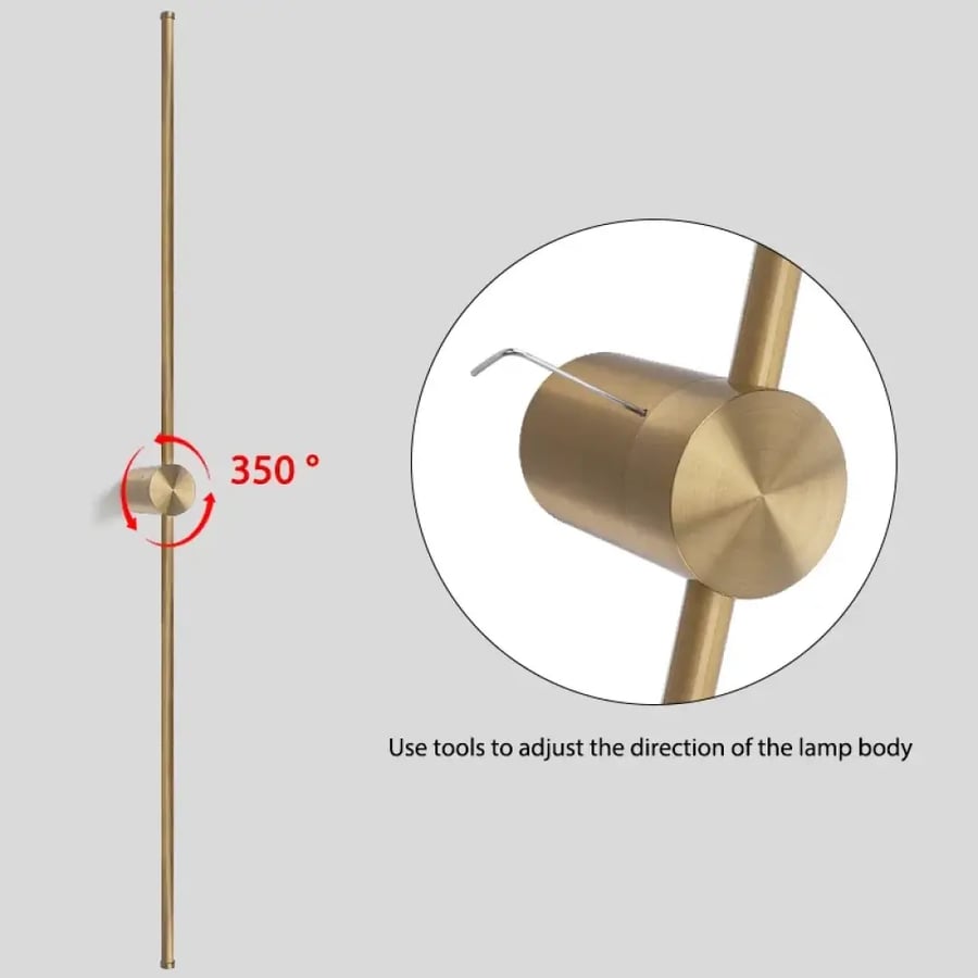 مصباح جداري LED حديث 100/120 سم ذهبي أبيض