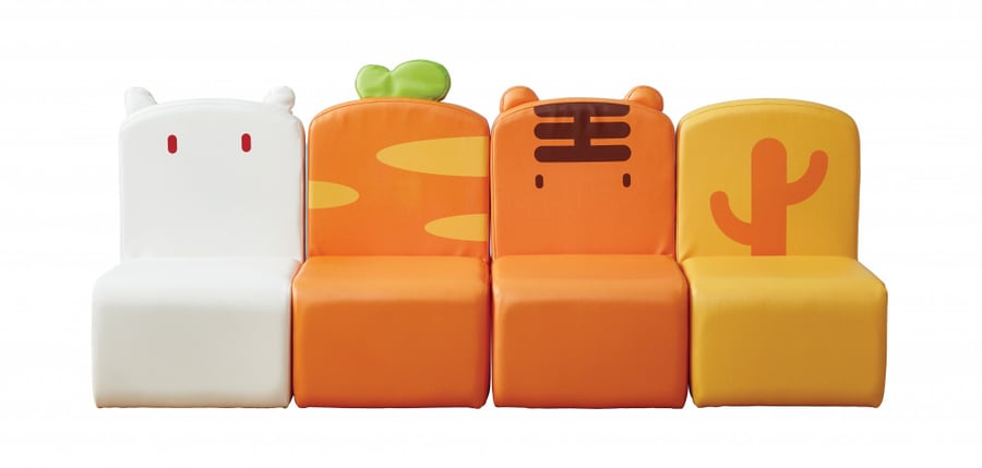 Rabbit and tiger animal sofa 4 pieces