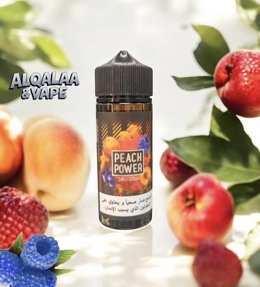 نكهة فيب خوخ باور من شركة سامز فيب 120مل - SAMSVAPE PEACH POWER 120ML