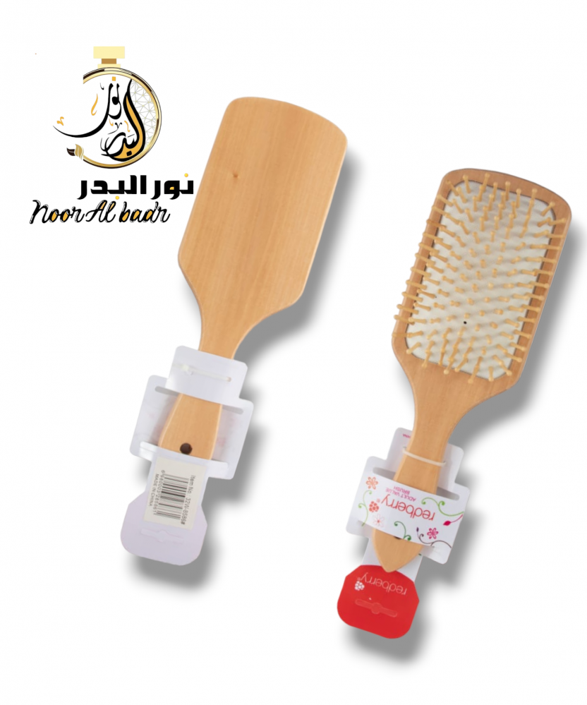 مشط فرشة الشعر لون خشبي