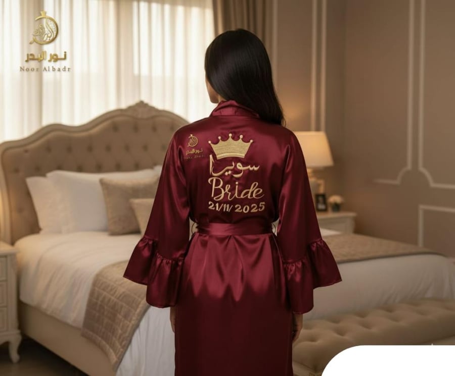 روب العروس مع التطريز حسب الطلب 05