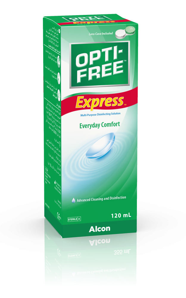 محلول  عدسات opti free