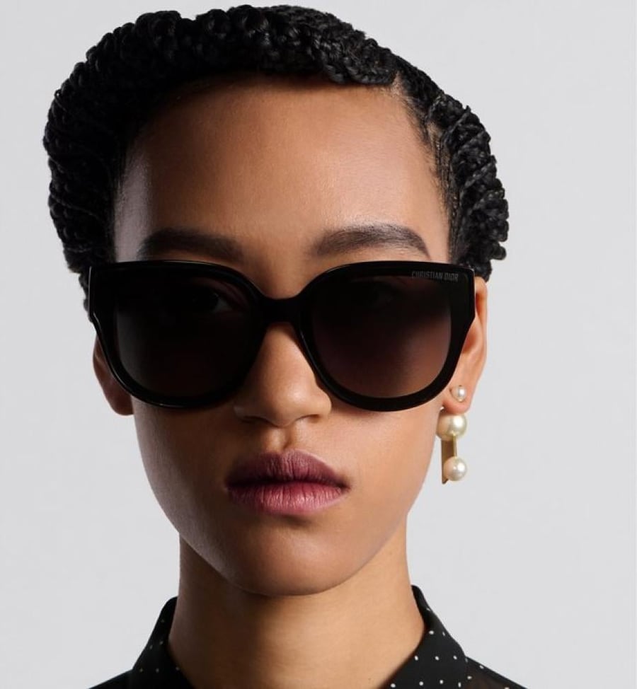 -DIOR LADY 95 22 R3I CD40164I 64 01B نظارة شمسية