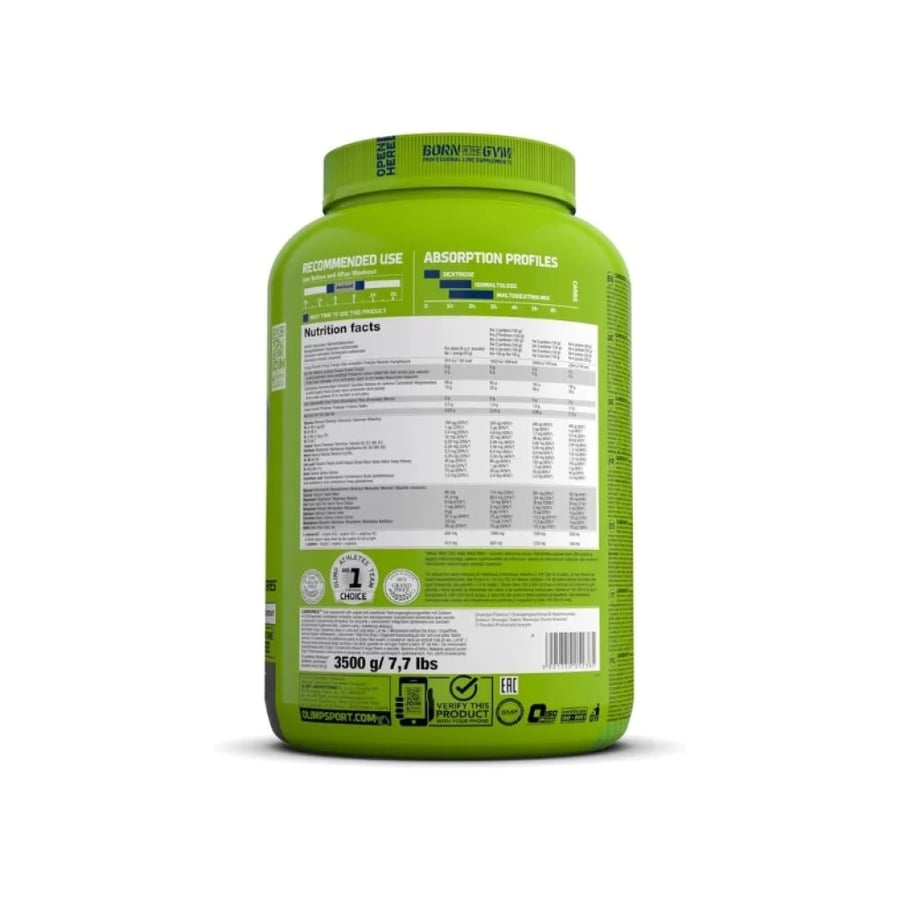 مكمل الكاربوهيدرات كاربونوكس من اوليمب سبورت نيوتريشن نكهة البرتقال 3500جم - Olimp Sport Nutrition Carbonox Orange 3500g