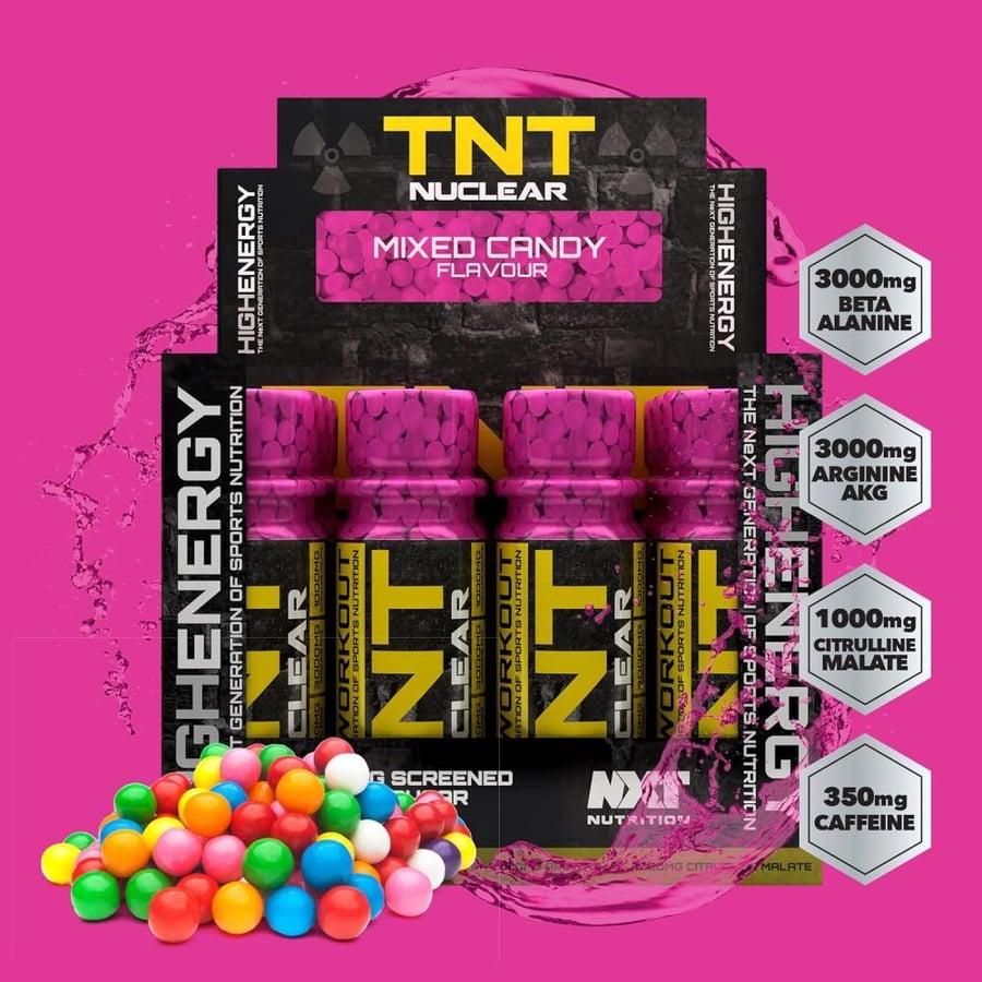 بري وورك اوت تي ان تي شوت من نكست نكهة ميكسد كاندي 60 مل - NXT Nutrition TNT Power Shot
