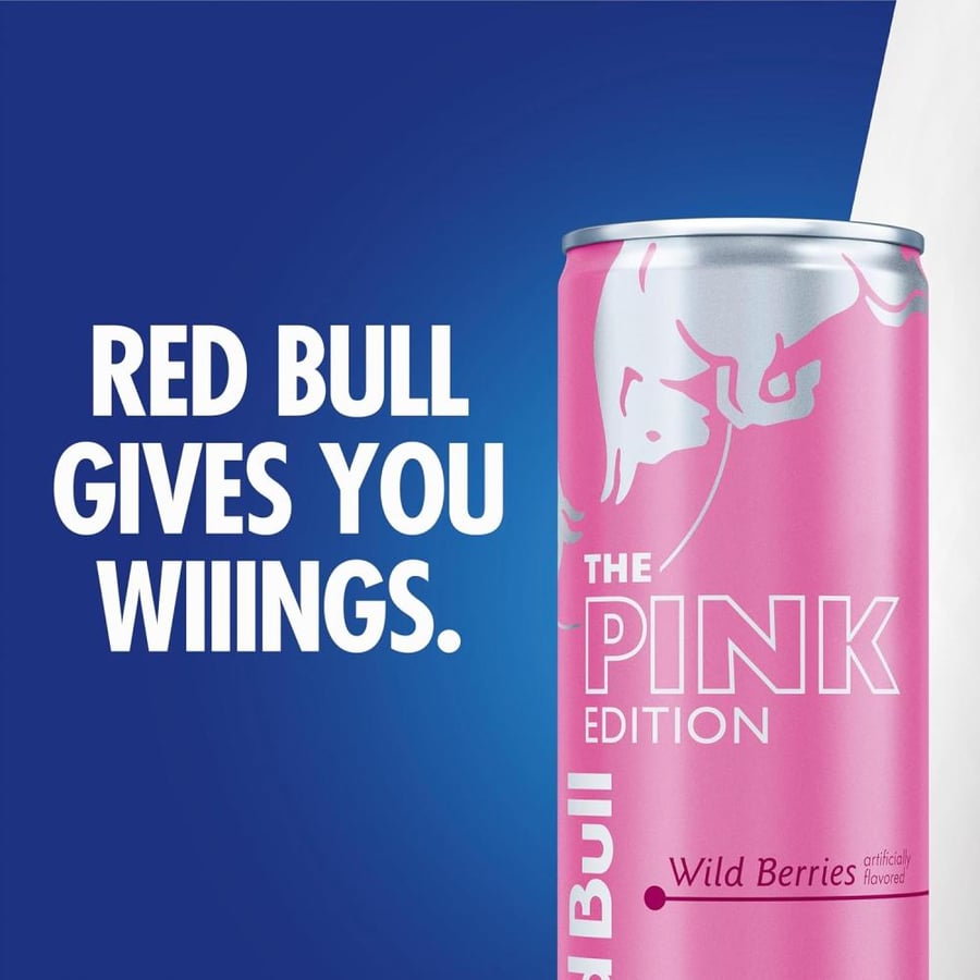 مشروب طاقة ريدبول الاصدار الوردي نكهة فواكه الغابة 250مل - Red Bull Energy Drink Pink Edition Forest Fruits 250ml