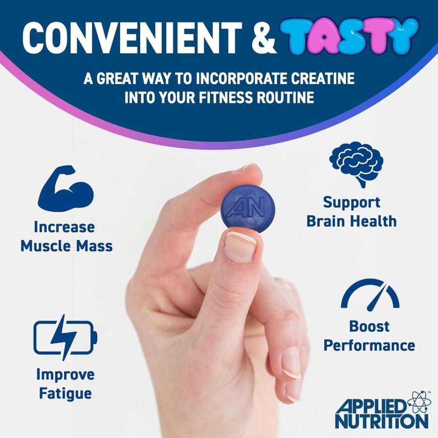 ابلايد نيوترشن - كرياتين مونوهيدرات علكة نكهة الكشمش الاسود (400 جم) - Applied Nutrition Creatine Gummies