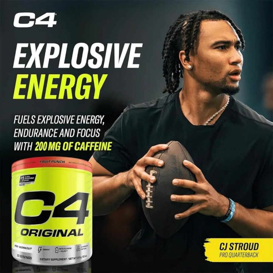 بري وورك اوت سي فور سيليكور اوريجينال فواكه 285جم - Cellucor C4 Original Pre Workout Fruit Punch 285g