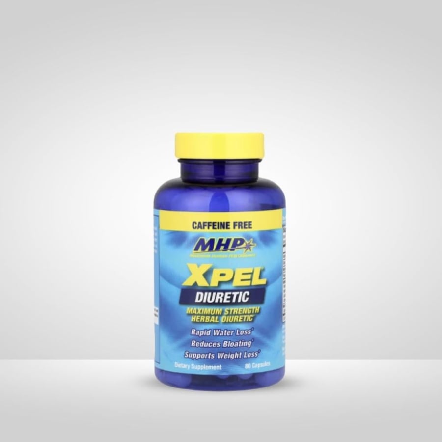 إم إتش بي اكسبل عشبي مدر للبول خالٍ من الكافيين 80 كبسولة 20 سيرف - MHP Xpel Strength Diuretic Water Pills Caffeine Free 80 capsules 20 servings