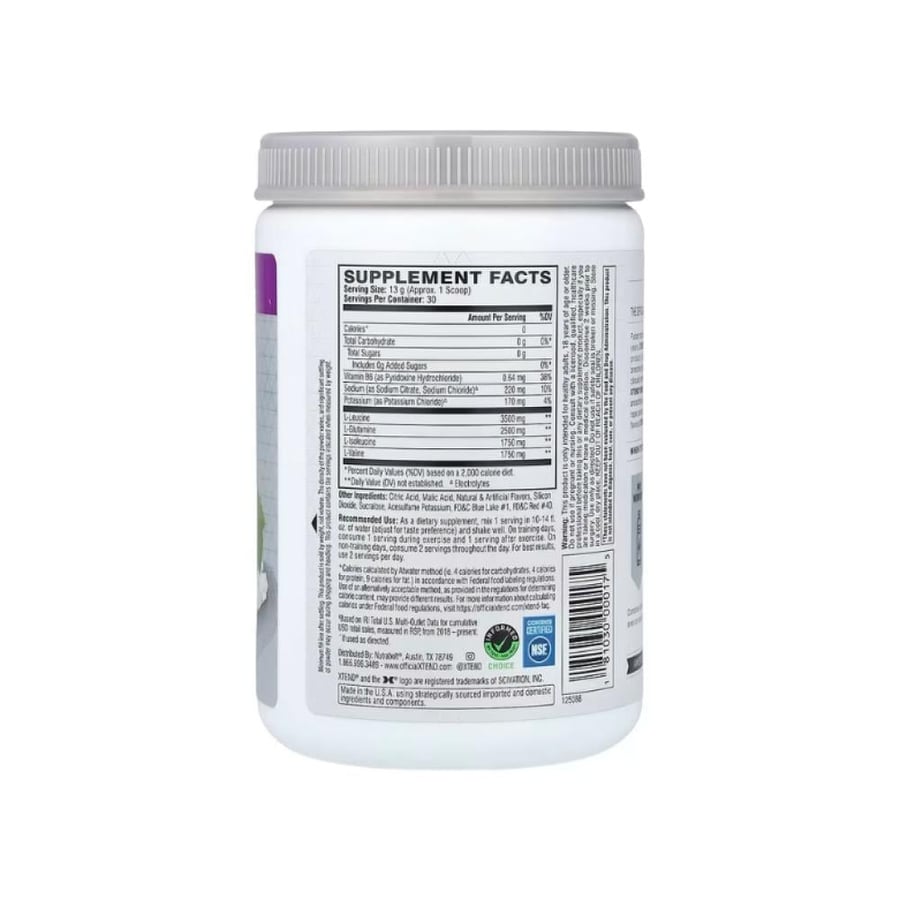 بي سي ايه ايه اوريجينال من اكستند نكهة العنب 30 سيرف - XTEND Original BCAA Clacial Grape 30 Servings