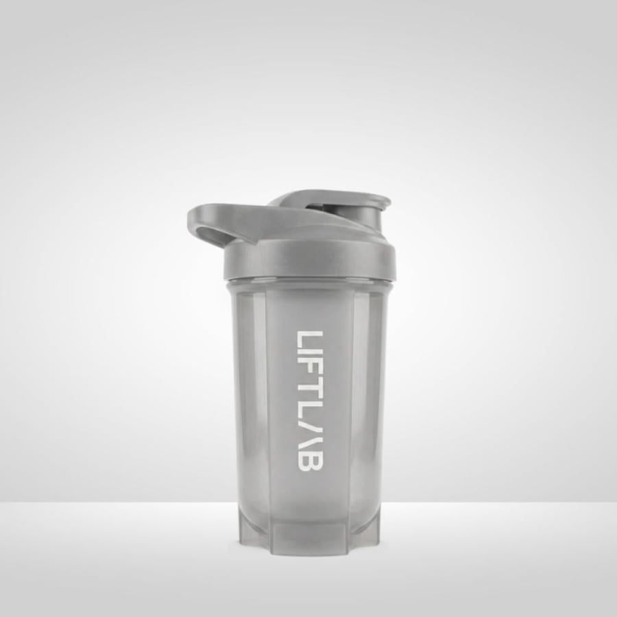 شيكر بروتين بلاستيك مقاوم للتسريب من ليفت لاب 450 مل رمادي - LIFTLAB Plastic Protein Shaker Gray 450ml