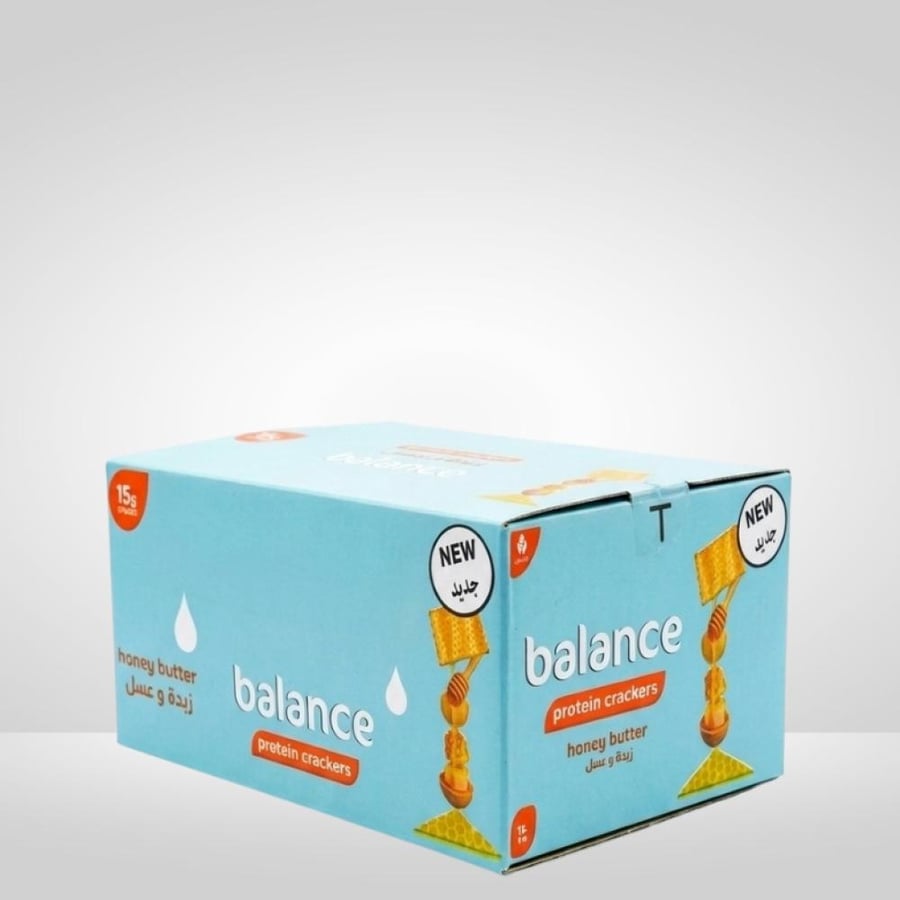 بالانس بروتين كراكرز زبدة وعسل 70جم كرتون 10 حبة - Balance Protein Crackers Honey Butter 70g Box 10 Pieces