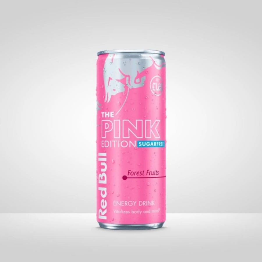 مشروب طاقة ريدبول الاصدار الوردي نكهة فواكه الغابة 250مل - Red Bull Energy Drink Pink Edition Forest Fruits 250ml