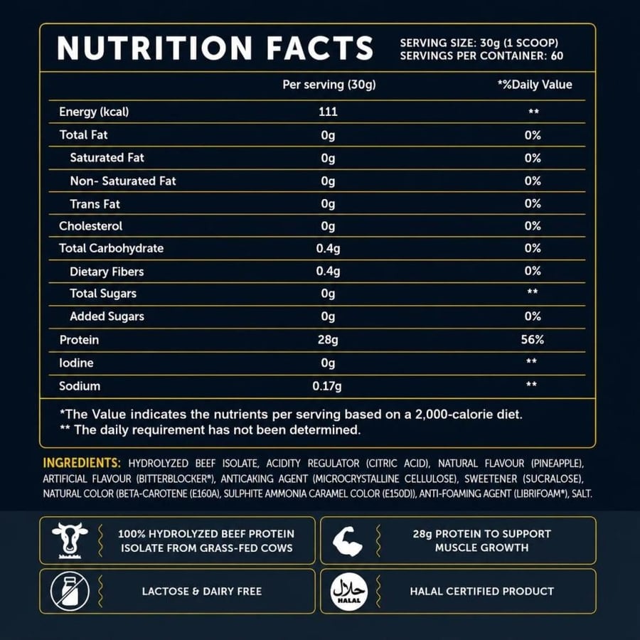 بيسكس بيف بروتين اللحم بنكهة توت مشكل - Basix Clear Beef Protein Isolate Mixed Berry Flavor 1.8kg