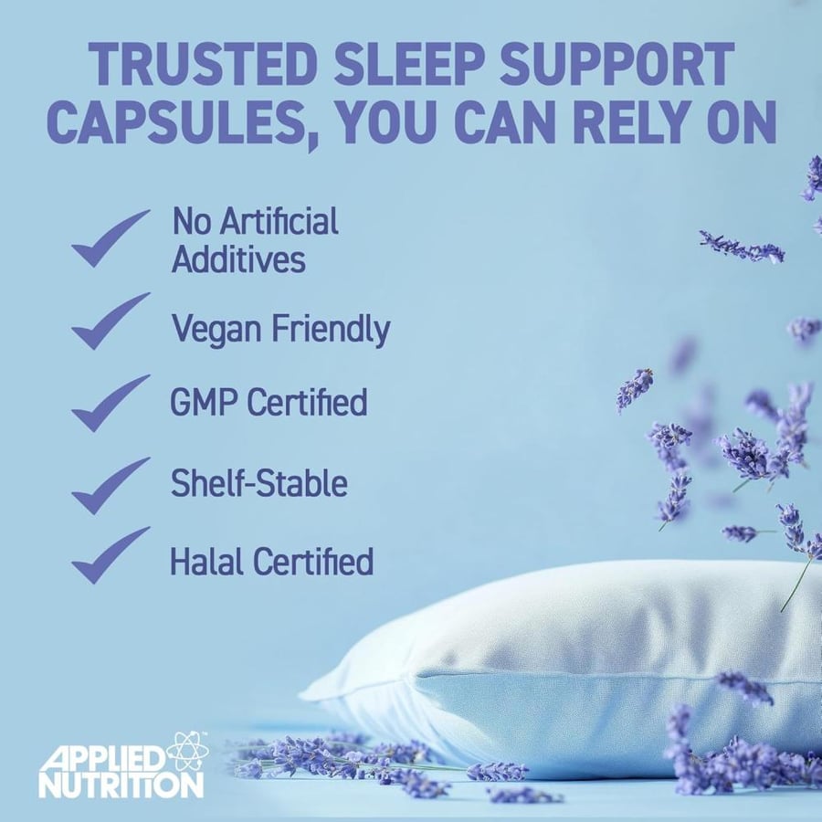 ابلايد نيوترشن كبسولات دعم النوم 60 كبسولة Applied Nutrition Sleep Support
