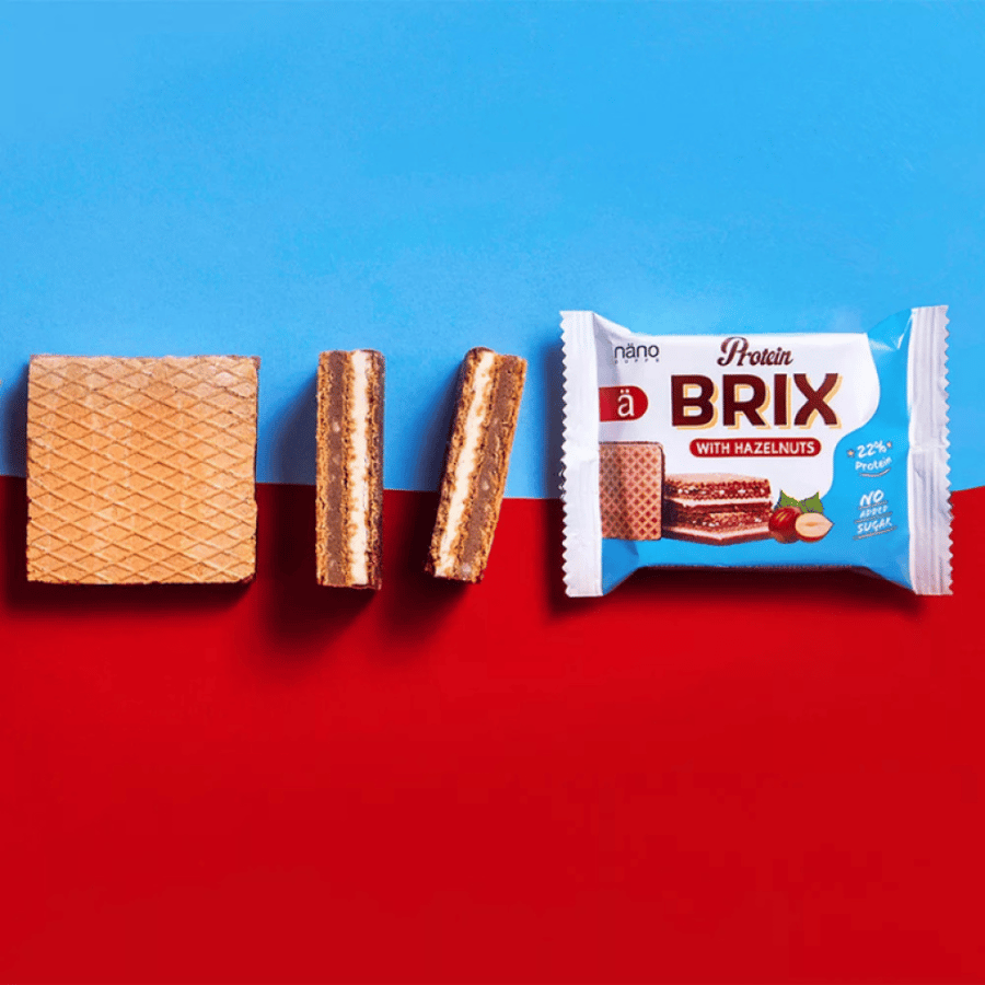 بروتين ويفر بريكس من نانو سابس بالبندق 25جم - Nano Supps Protein Brix Wafer