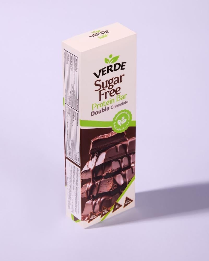 بروتين بار بطعم الدبل الشيكولاته من فيردي 50جم - Verde Keto Bar Double Chocolate
