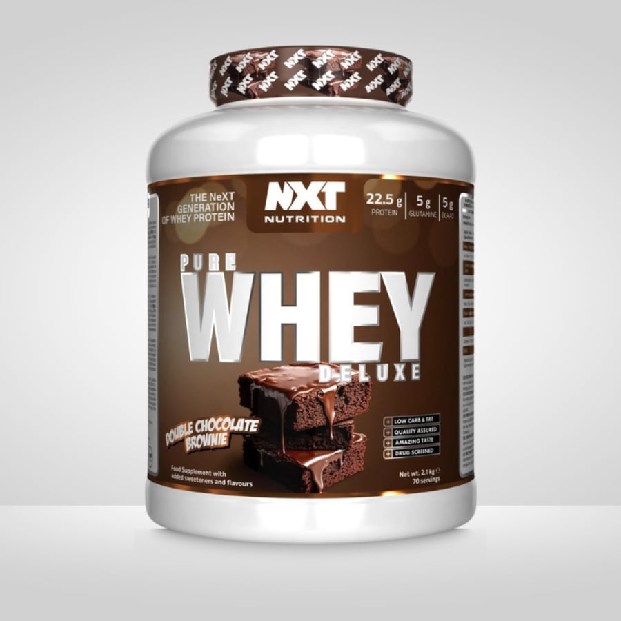 واي بروتين من نكست نكهة دبل شوكليت براوني 2.1 كجم - NXT Nutrition Pure Whey Protein