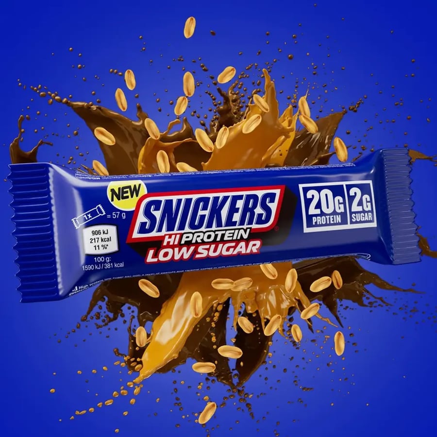 سنيكرز بروتين بار قليل السكر اوريجينال 60جم - كرتون 12 حبة - Snickers Protein Bar Box