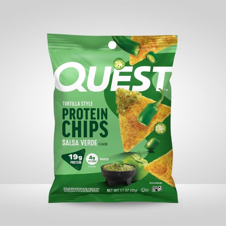 كويست بروتين شيبس تورتيلا صلصة فيردي 32جم - Quest Nutrition Protein Chips Tortilla Salsa Verde 32g