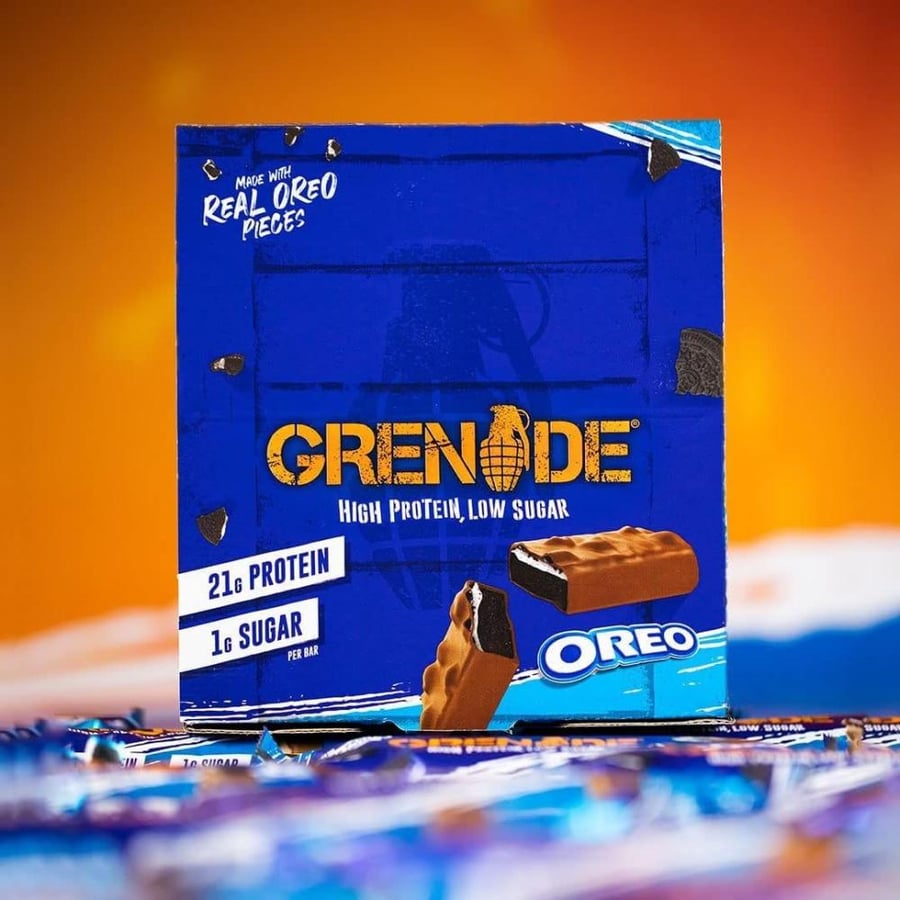 بروتين بار جرينيد اوريو 60 جم - كرتون 12 حبة - Grenade - Carb Killa High Protein Bar Box