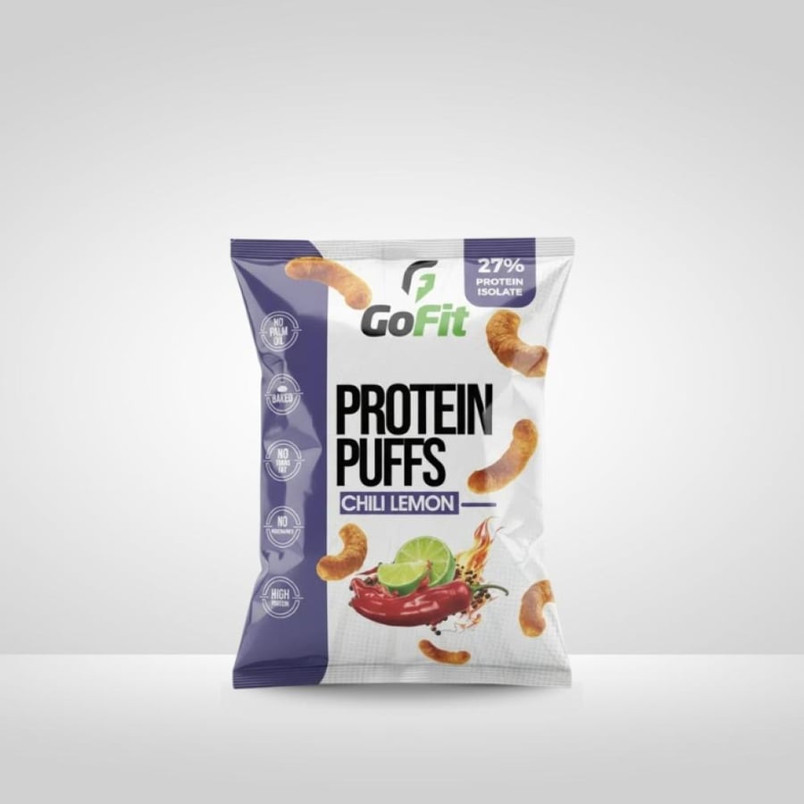 بف بروتين من جو فيت نكهة تشيلي ليمون 50جم - Gofit Protein Puffs Chili Lemon50g