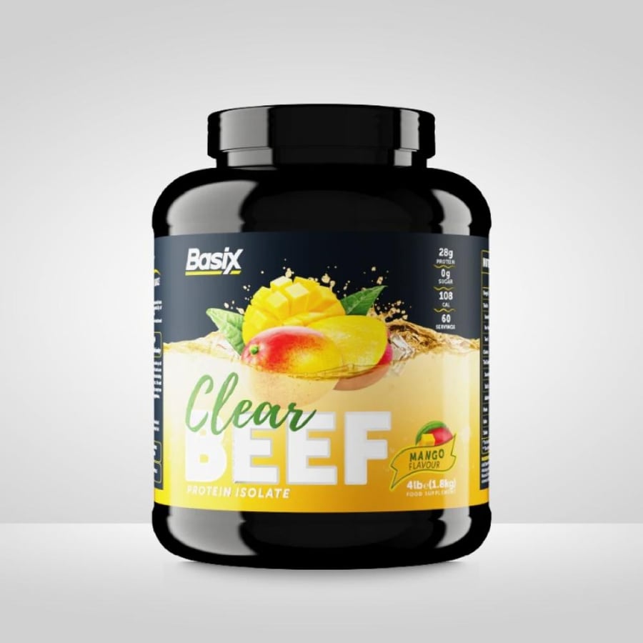 بيسكس بيف بروتين اللحم بنكهة المانجو - Basix Clear Beef Protein Isolate Mango Flavor 1.8kg