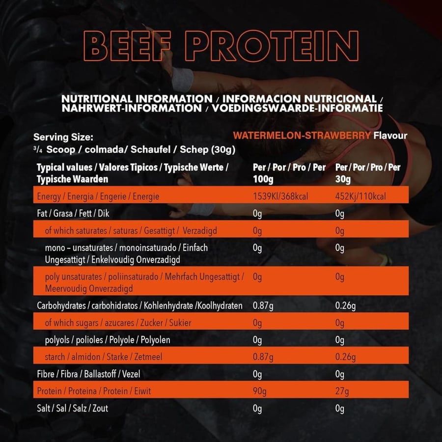 بيف بروتين ايزوليت من نكست نكهة البطيخ والفراولة 1.8 كجم - NXT Nutrition Beef Protein