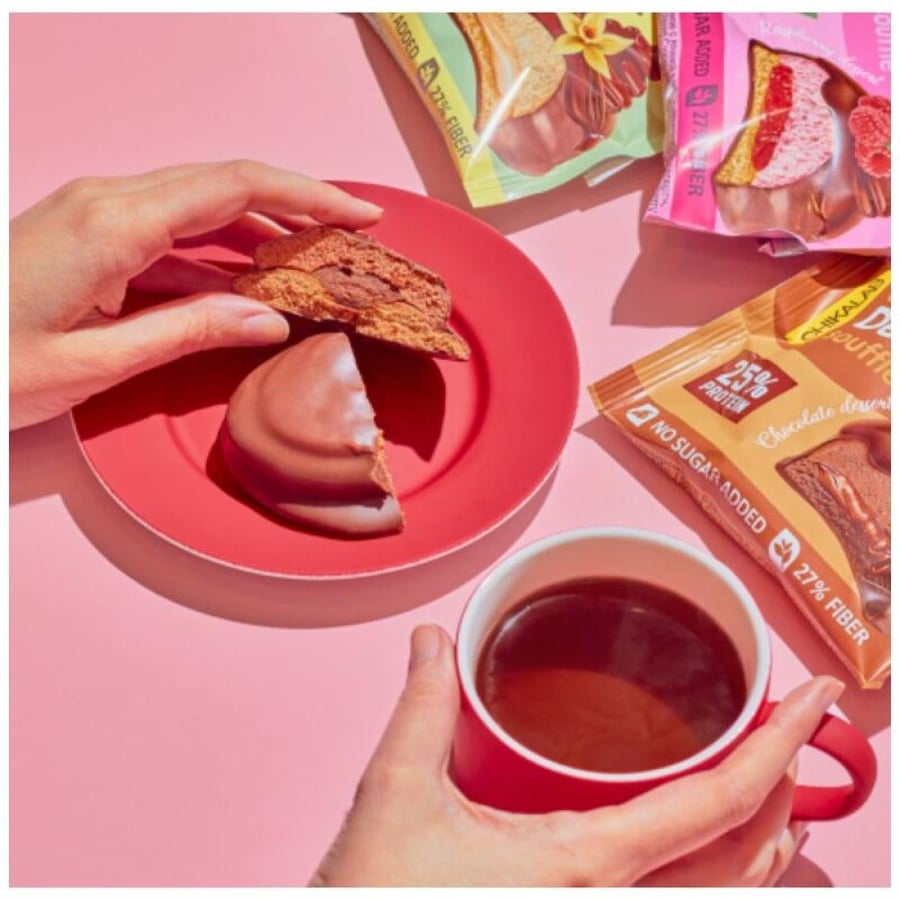 كوكيز بروتين ديسيرت سوفليه من شيكالاب بنكهة شوكليت 55جم - Chikalab Dessert Souffle Cookies Chocolate 55g