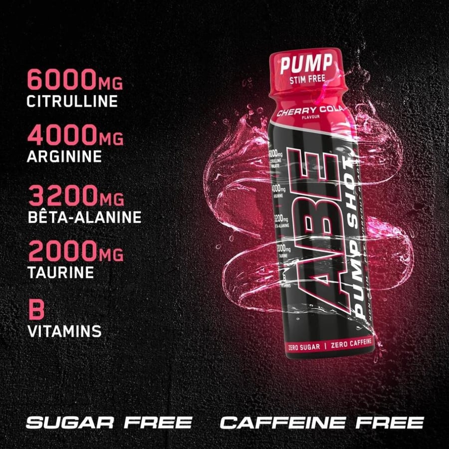 بامب بري وورك اوت شوت من ايه بي اي نكهة كرز كولا 100مل - ABE Pump Shot Cherry Cola 100ml