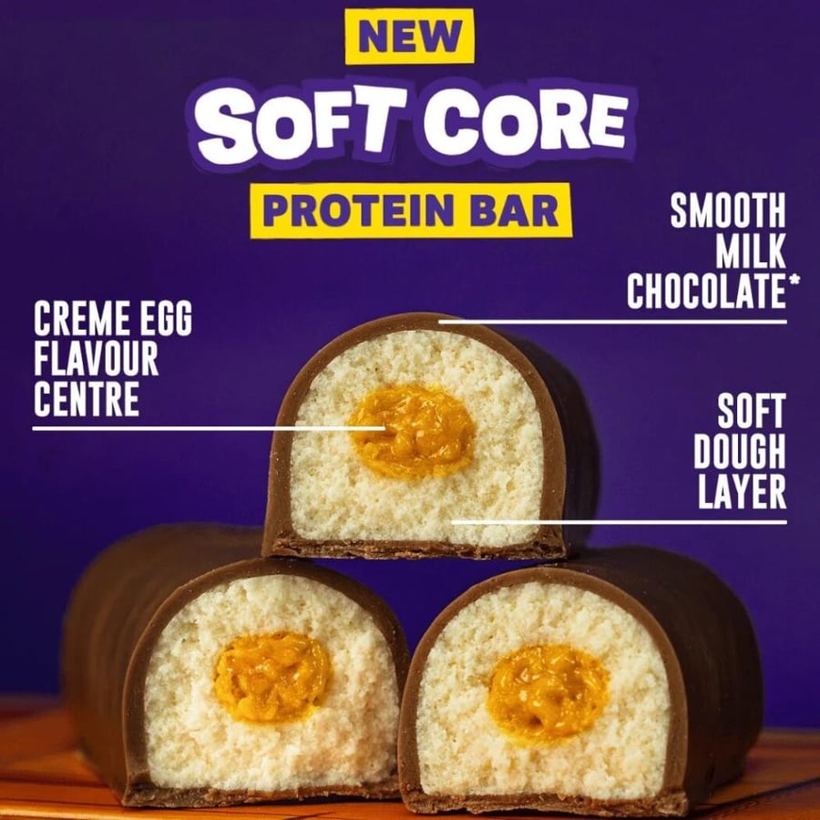 بروتين بار سوفت كور من جرينيد بنكهة كريمة البيض 45جم كرتون 18 حبة - Grenade Soft Core Protein Bar Creme Egg 45g Box 18 Pieces